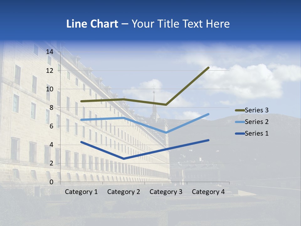 El Escorial Monastery, View From The Garden, Madrid, Spain PowerPoint Template