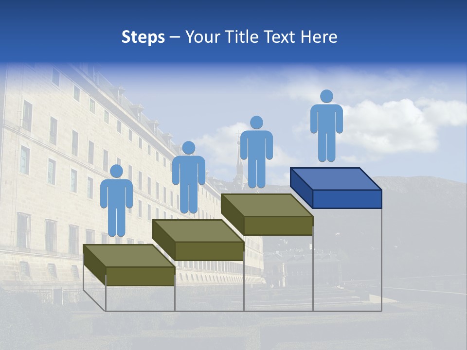 El Escorial Monastery, View From The Garden, Madrid, Spain PowerPoint Template