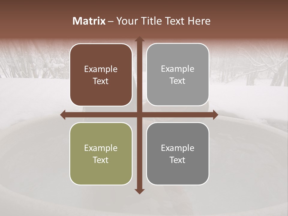 Young Japanese Woman In An Open Air Hot Onsen Bath PowerPoint Template