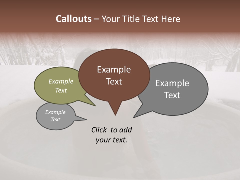 Young Japanese Woman In An Open Air Hot Onsen Bath PowerPoint Template