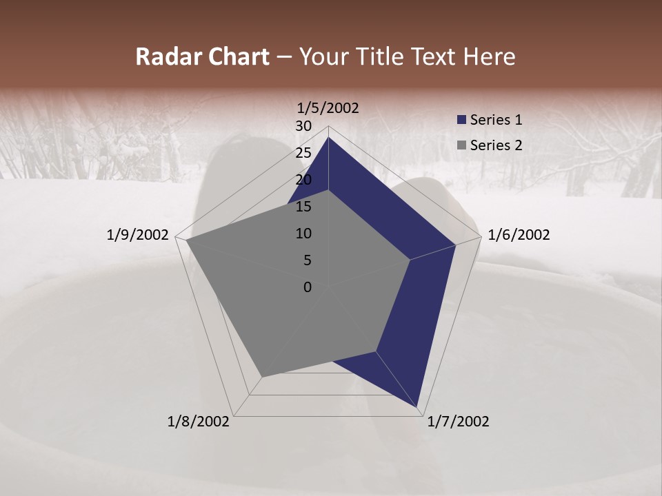 Young Japanese Woman In An Open Air Hot Onsen Bath PowerPoint Template