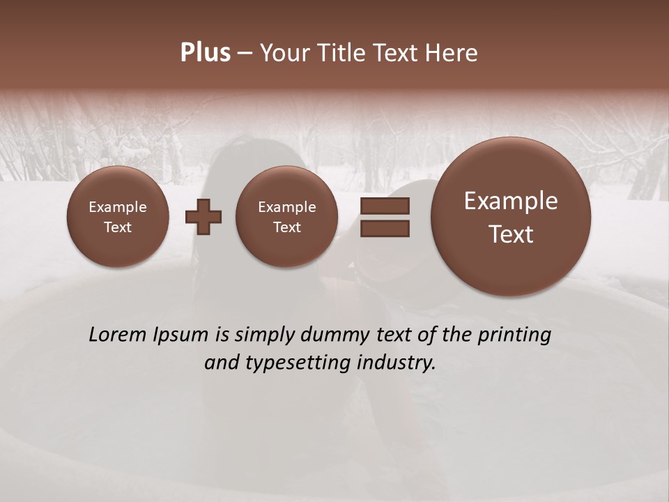 Young Japanese Woman In An Open Air Hot Onsen Bath PowerPoint Template