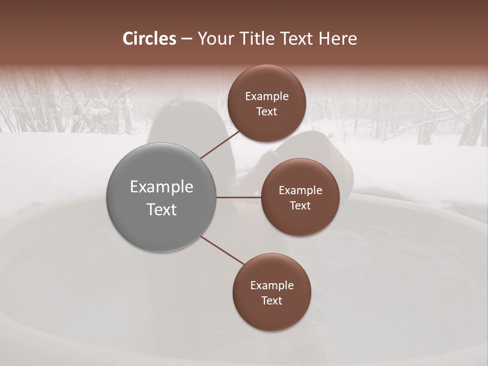 Young Japanese Woman In An Open Air Hot Onsen Bath PowerPoint Template