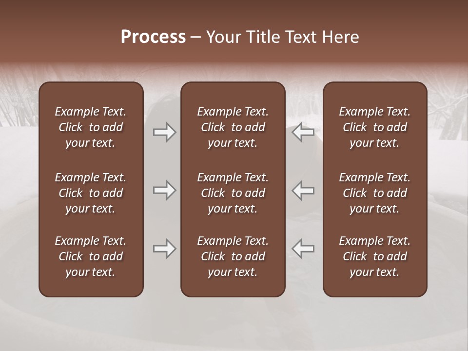 Young Japanese Woman In An Open Air Hot Onsen Bath PowerPoint Template
