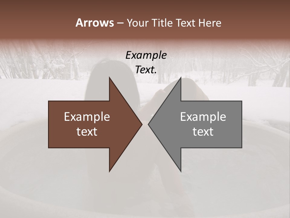 Young Japanese Woman In An Open Air Hot Onsen Bath PowerPoint Template