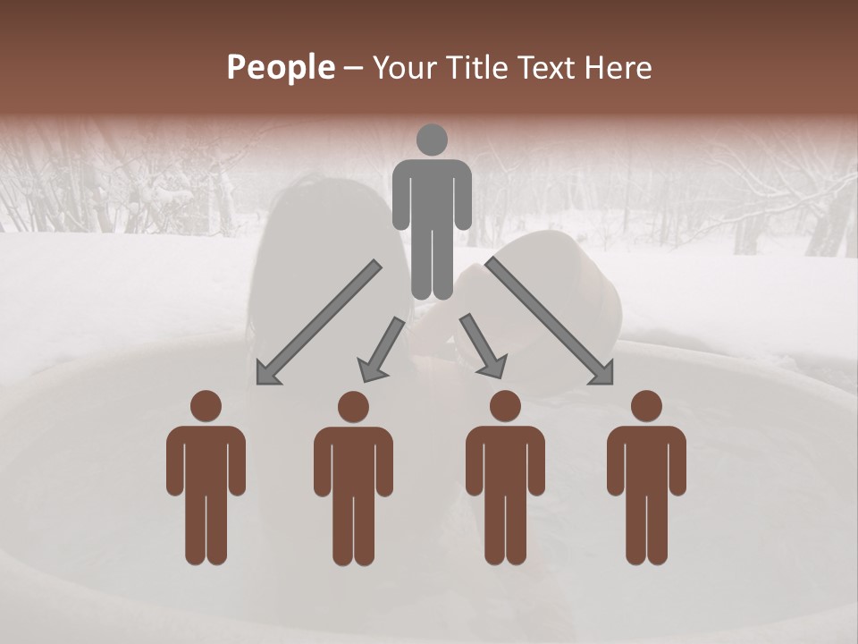 Young Japanese Woman In An Open Air Hot Onsen Bath PowerPoint Template