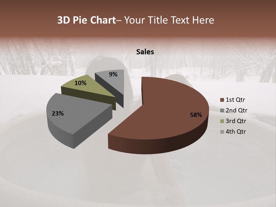 Young Japanese Woman In An Open Air Hot Onsen Bath PowerPoint Template