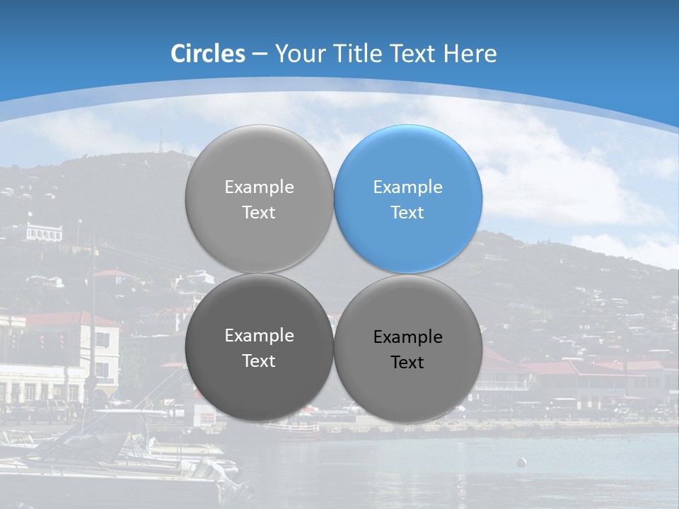 The Harbor Of St. Thomas, Us Virgin Islands PowerPoint Template