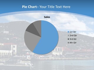 The Harbor Of St. Thomas, Us Virgin Islands PowerPoint Template