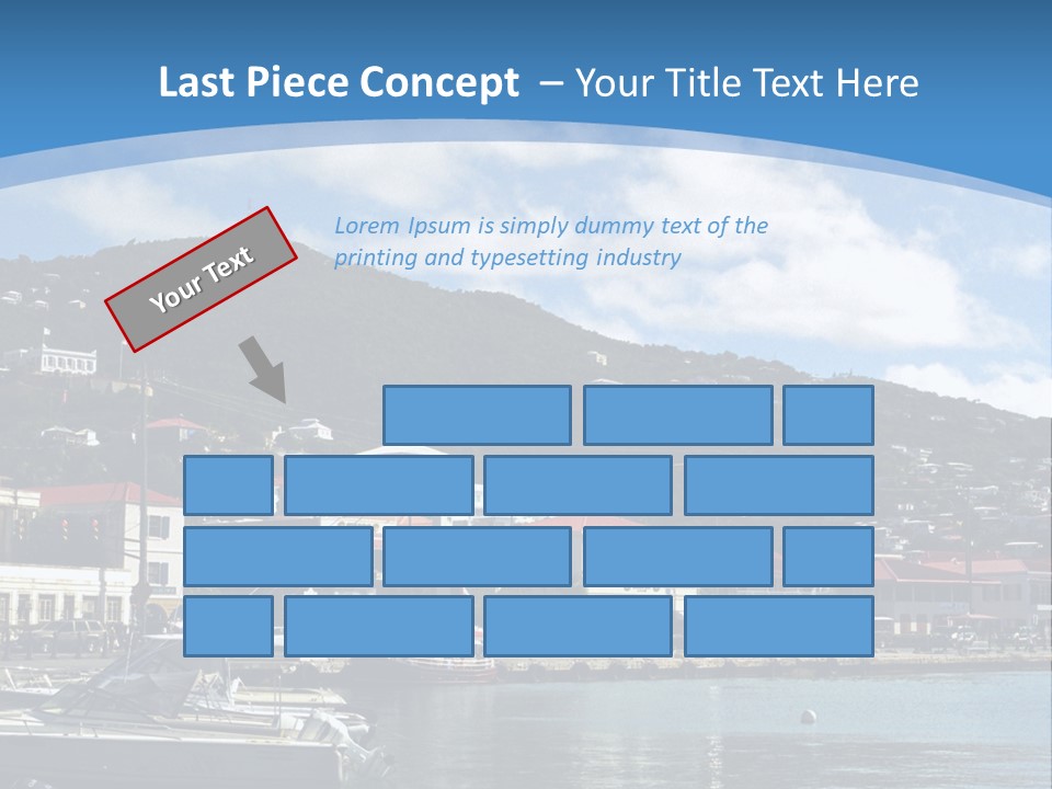 The Harbor Of St. Thomas, Us Virgin Islands PowerPoint Template