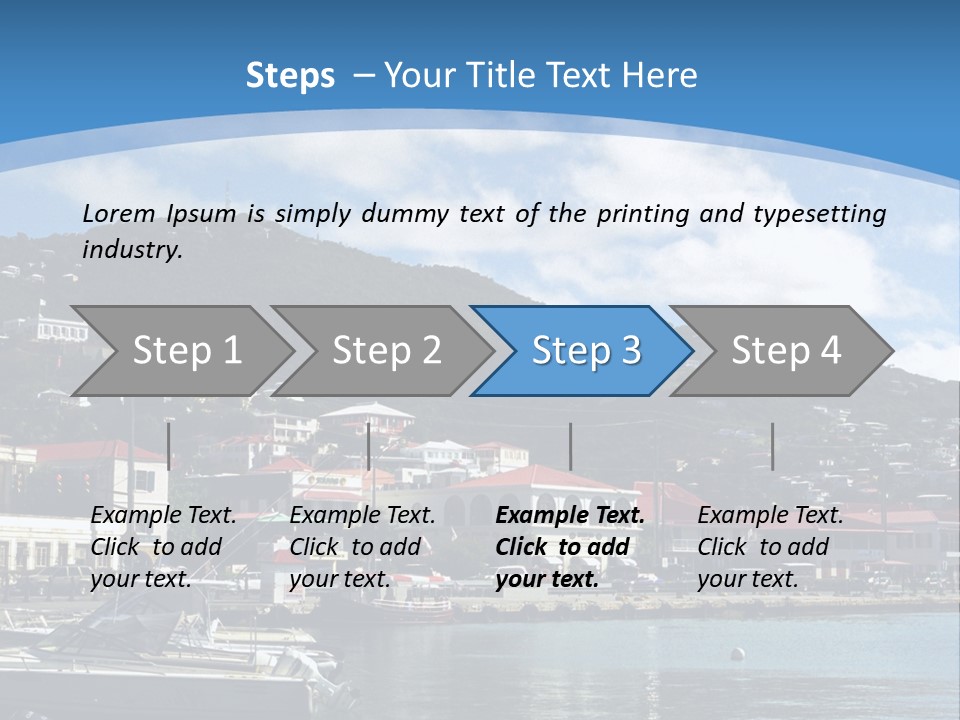 The Harbor Of St. Thomas, Us Virgin Islands PowerPoint Template