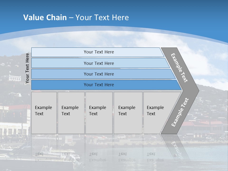 The Harbor Of St. Thomas, Us Virgin Islands PowerPoint Template