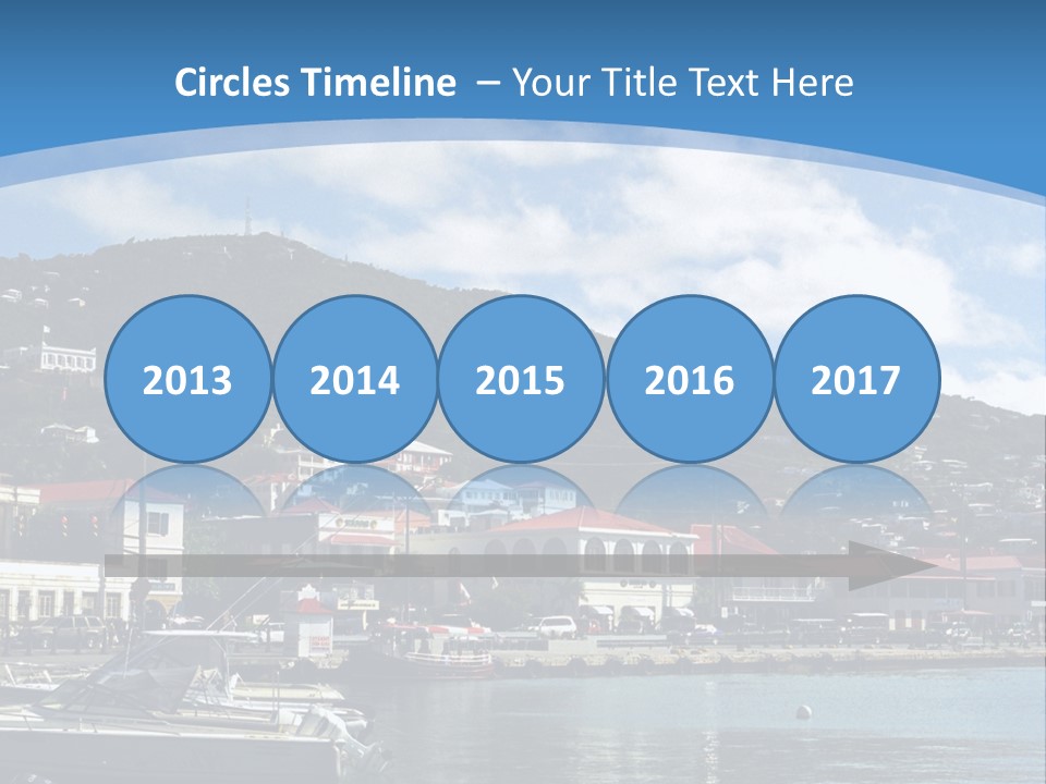 The Harbor Of St. Thomas, Us Virgin Islands PowerPoint Template