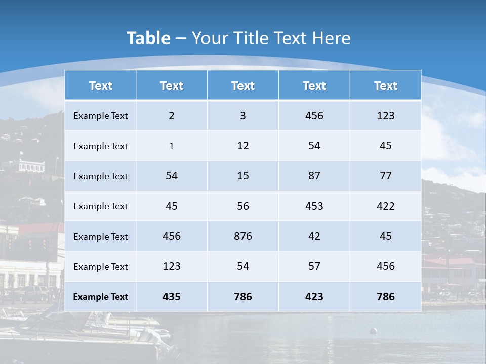 The Harbor Of St. Thomas, Us Virgin Islands PowerPoint Template