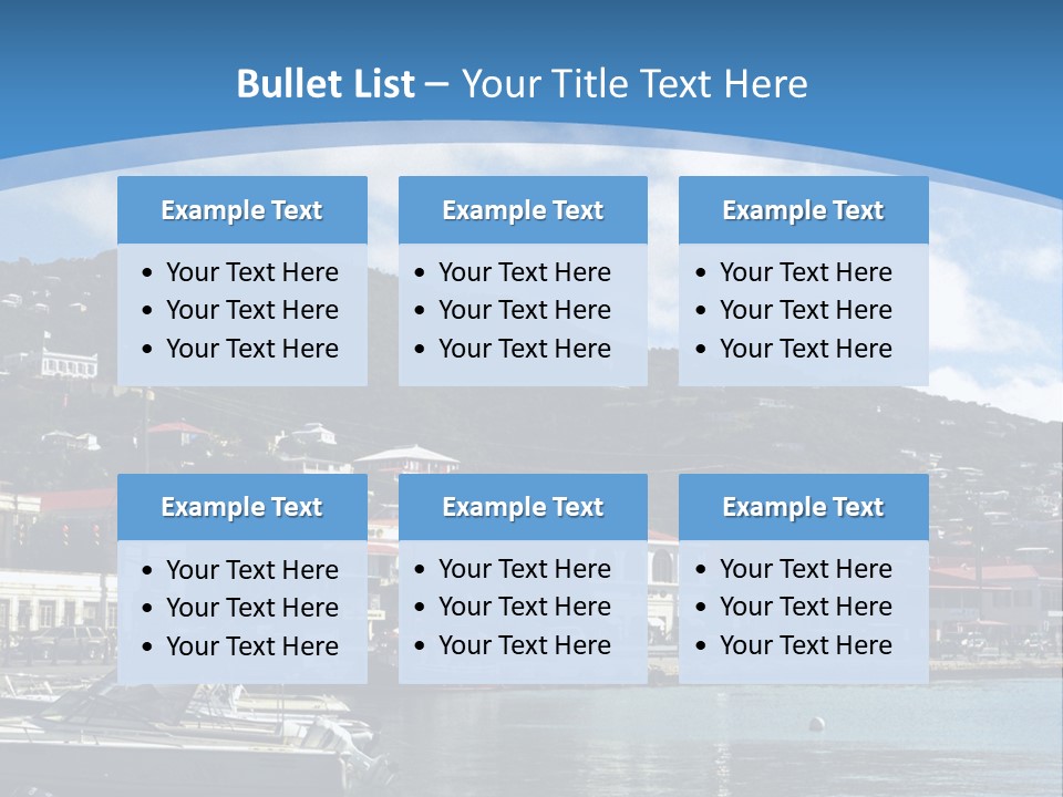 The Harbor Of St. Thomas, Us Virgin Islands PowerPoint Template