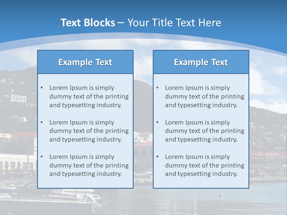 The Harbor Of St. Thomas, Us Virgin Islands PowerPoint Template