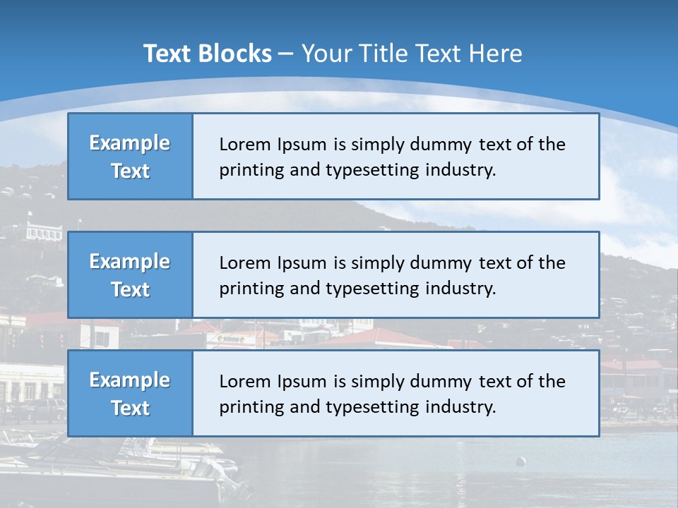 The Harbor Of St. Thomas, Us Virgin Islands PowerPoint Template