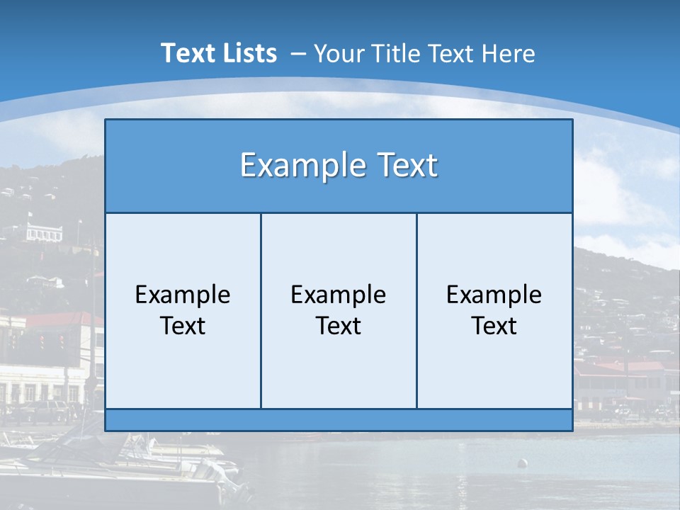 The Harbor Of St. Thomas, Us Virgin Islands PowerPoint Template