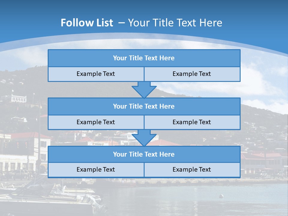 The Harbor Of St. Thomas, Us Virgin Islands PowerPoint Template
