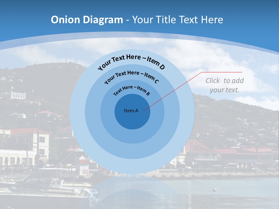 The Harbor Of St. Thomas, Us Virgin Islands PowerPoint Template