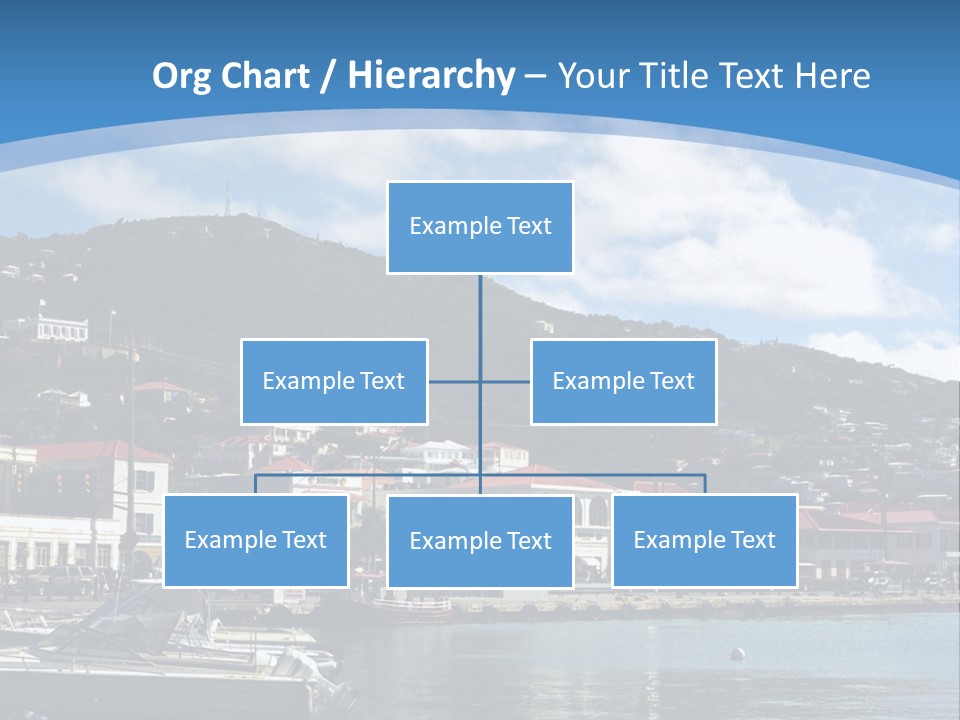 The Harbor Of St. Thomas, Us Virgin Islands PowerPoint Template