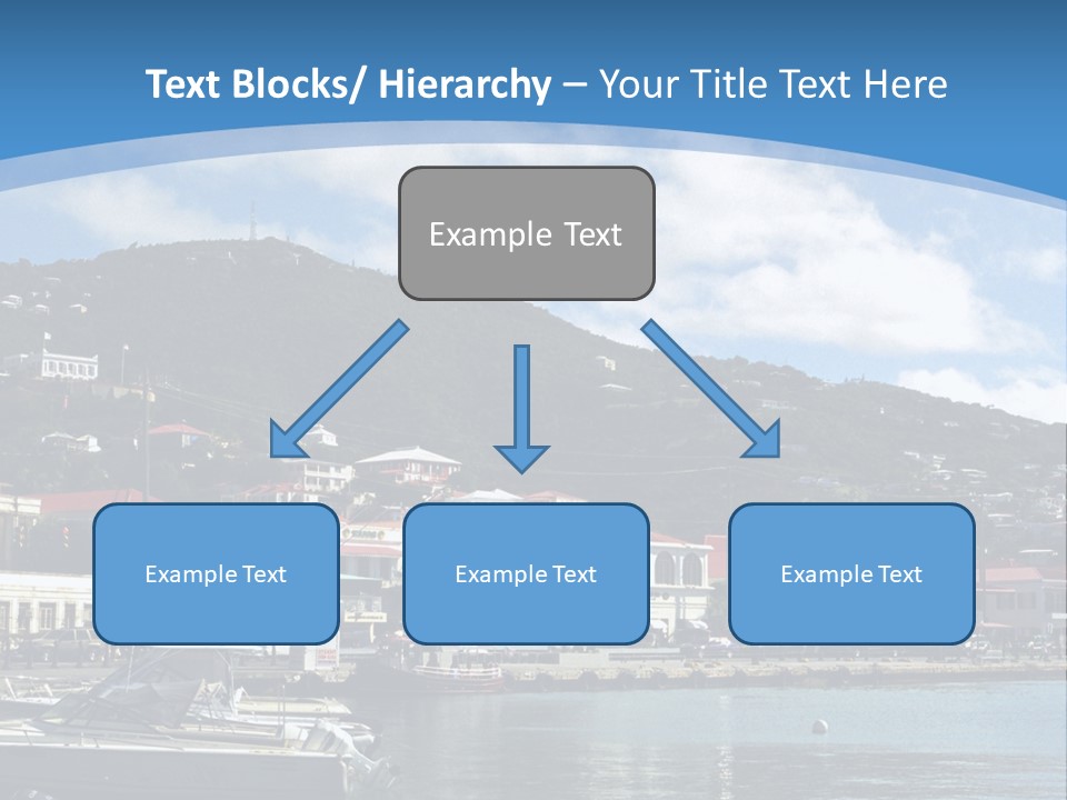 The Harbor Of St. Thomas, Us Virgin Islands PowerPoint Template
