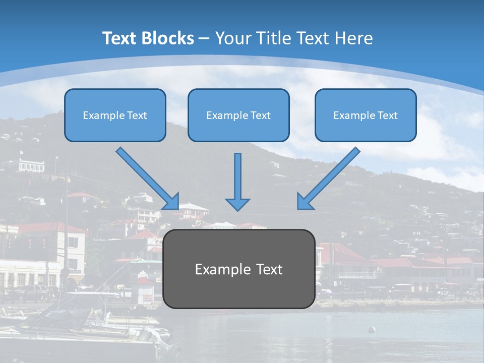 The Harbor Of St. Thomas, Us Virgin Islands PowerPoint Template