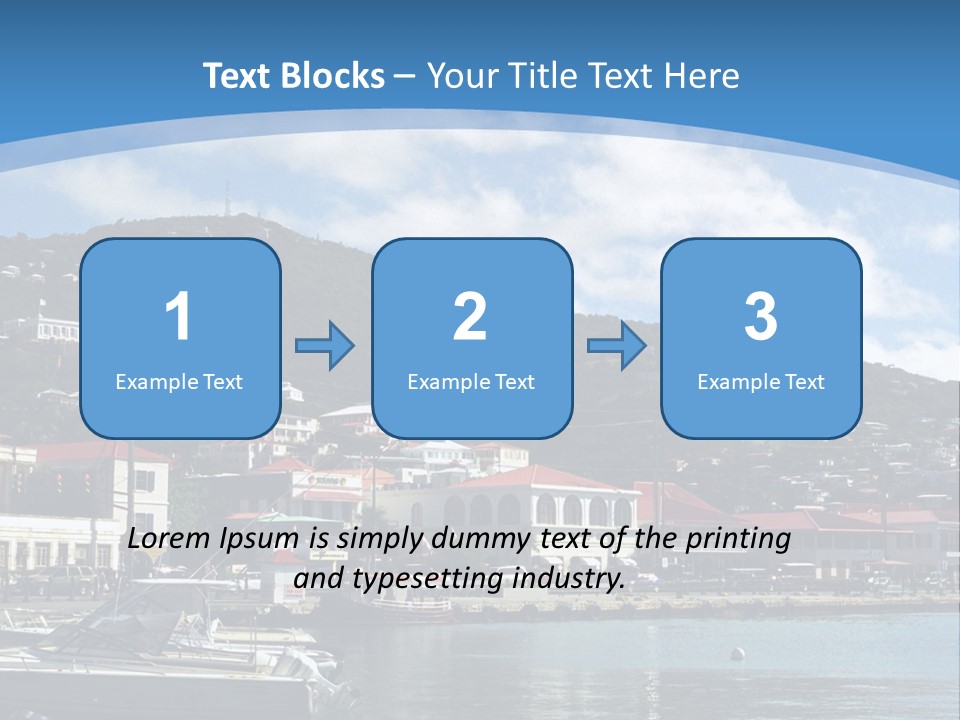 The Harbor Of St. Thomas, Us Virgin Islands PowerPoint Template