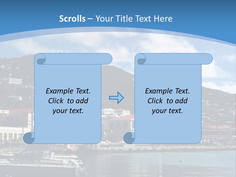 The Harbor Of St. Thomas, Us Virgin Islands PowerPoint Template
