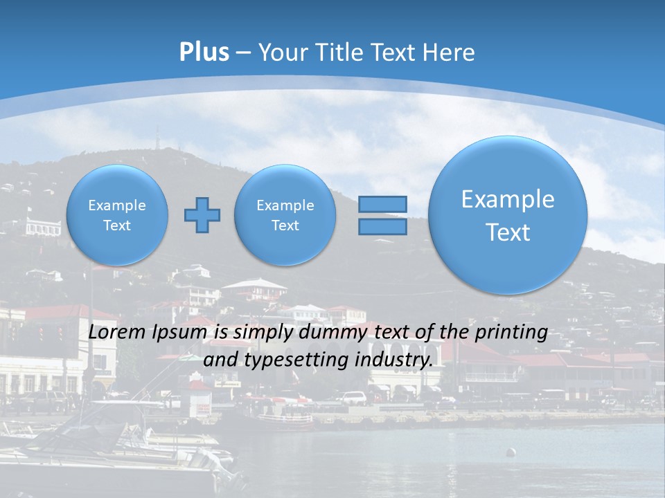 The Harbor Of St. Thomas, Us Virgin Islands PowerPoint Template