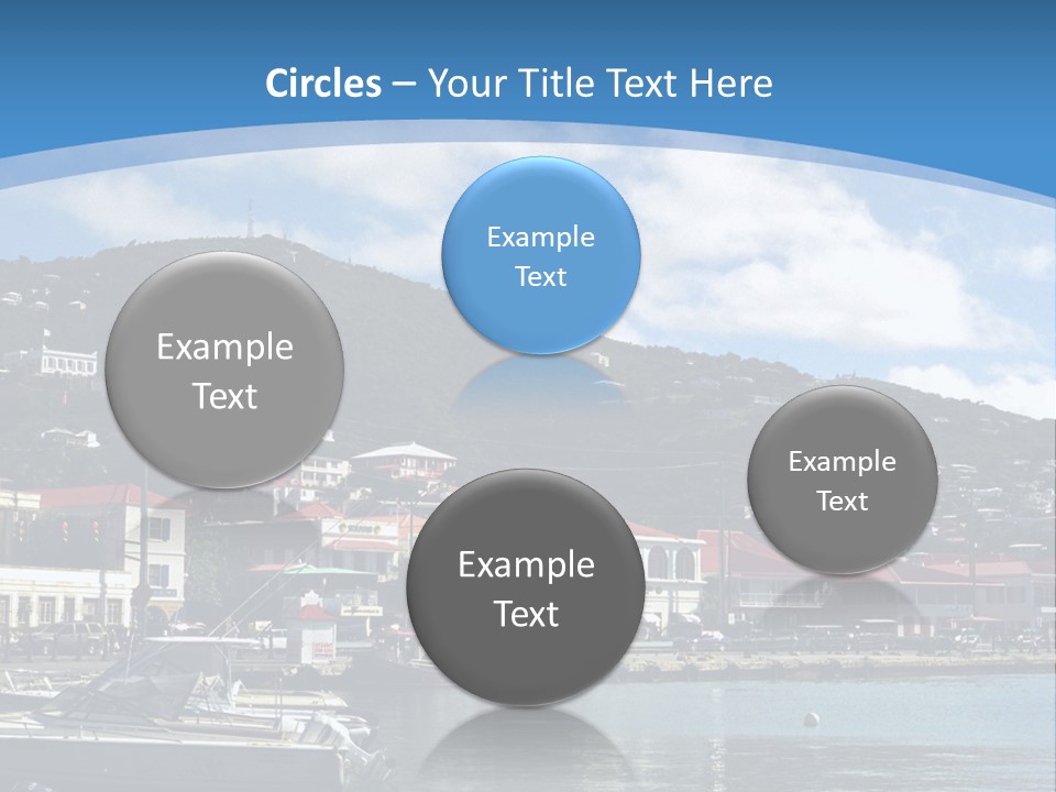 The Harbor Of St. Thomas, Us Virgin Islands PowerPoint Template