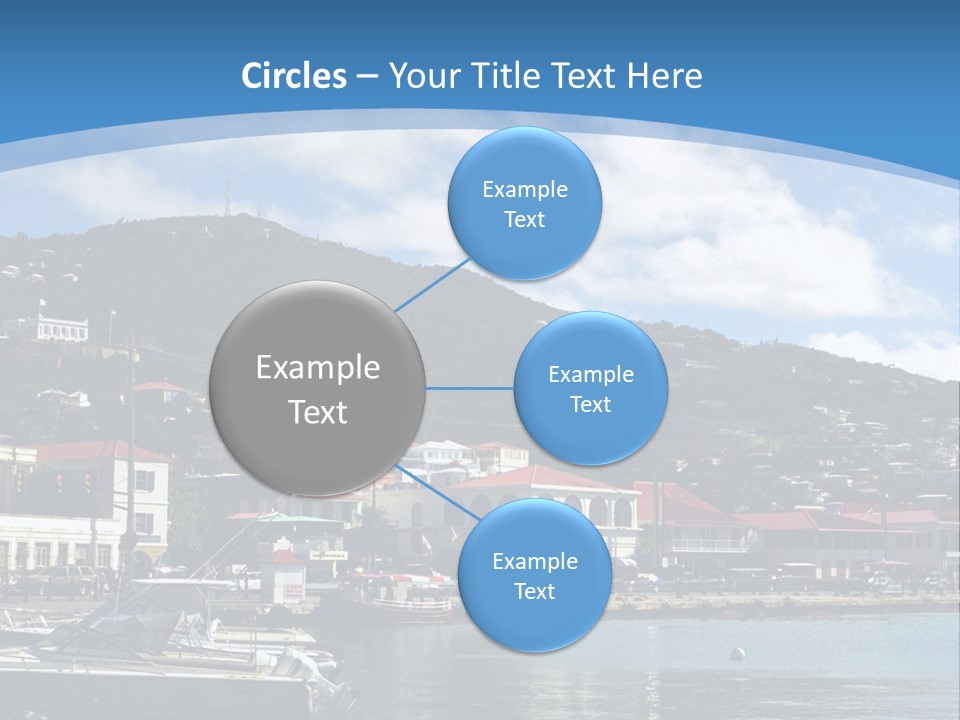 The Harbor Of St. Thomas, Us Virgin Islands PowerPoint Template
