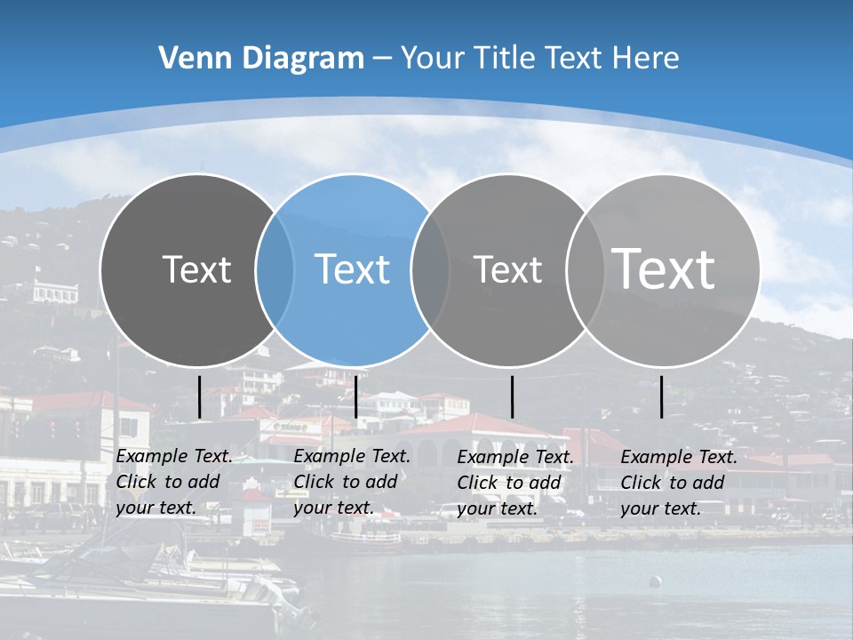 The Harbor Of St. Thomas, Us Virgin Islands PowerPoint Template