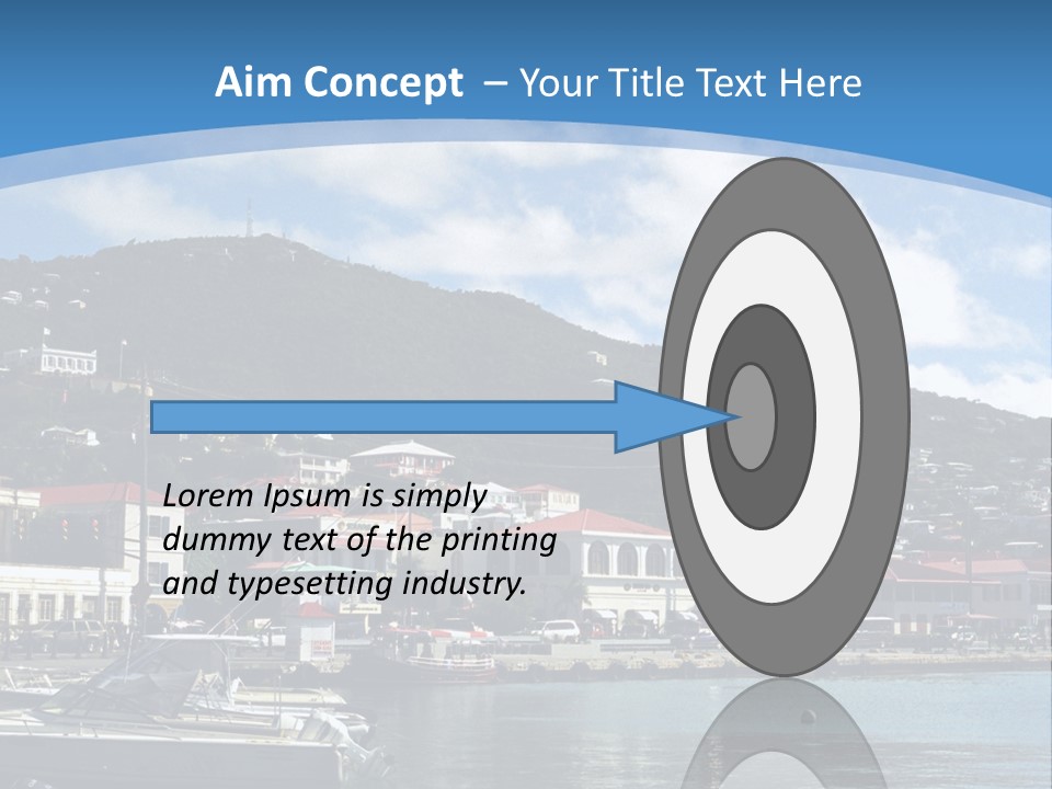 The Harbor Of St. Thomas, Us Virgin Islands PowerPoint Template