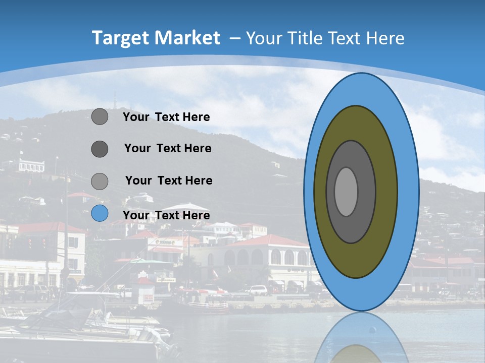 The Harbor Of St. Thomas, Us Virgin Islands PowerPoint Template