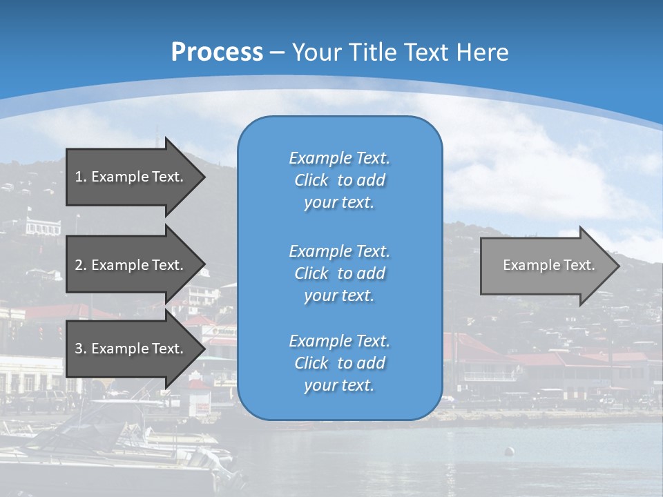 The Harbor Of St. Thomas, Us Virgin Islands PowerPoint Template