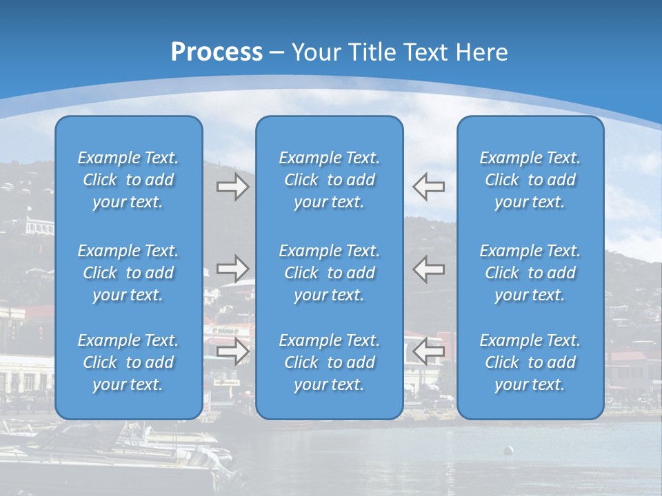 The Harbor Of St. Thomas, Us Virgin Islands PowerPoint Template