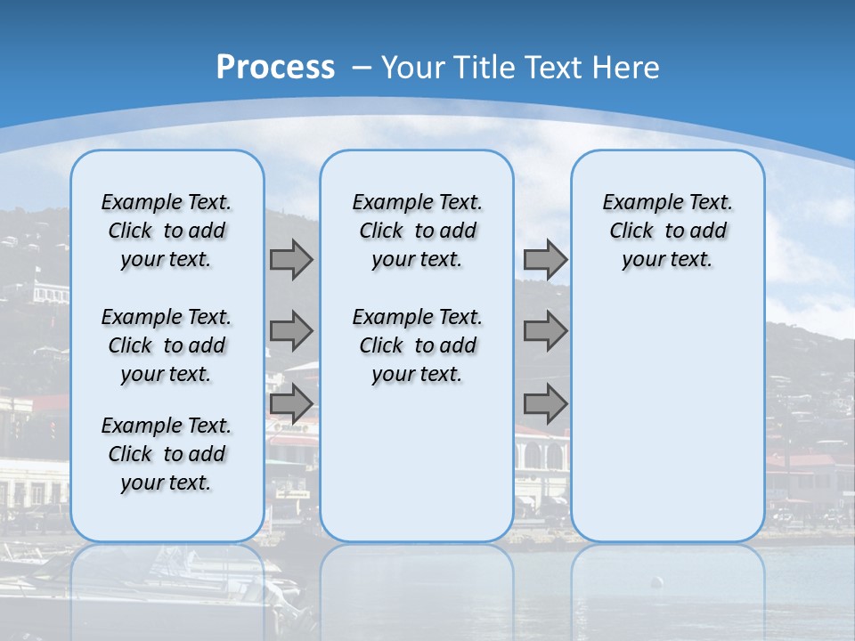 The Harbor Of St. Thomas, Us Virgin Islands PowerPoint Template