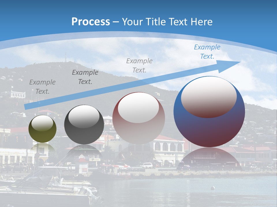 The Harbor Of St. Thomas, Us Virgin Islands PowerPoint Template