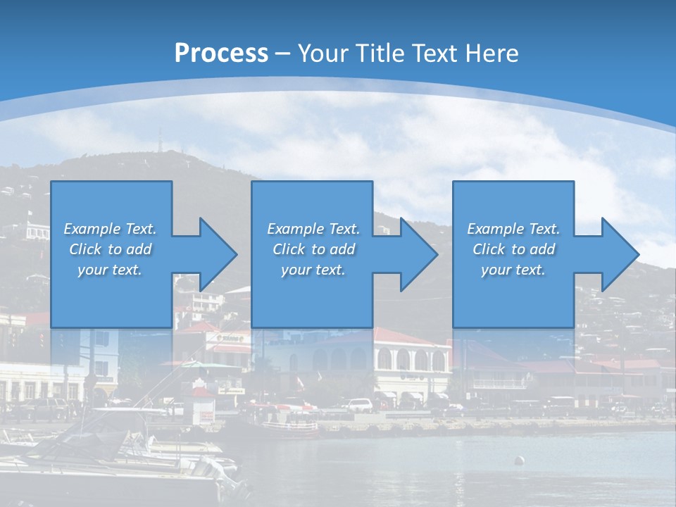The Harbor Of St. Thomas, Us Virgin Islands PowerPoint Template