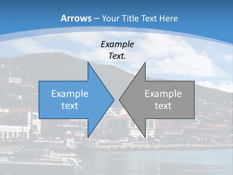 The Harbor Of St. Thomas, Us Virgin Islands PowerPoint Template
