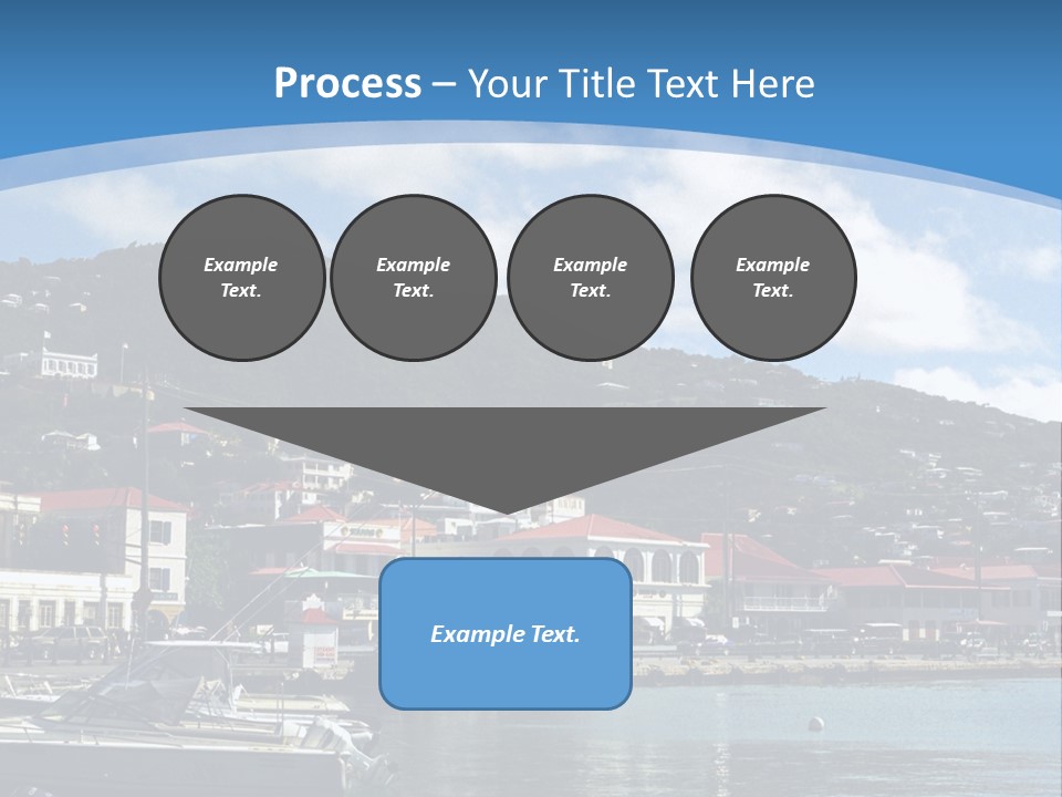 The Harbor Of St. Thomas, Us Virgin Islands PowerPoint Template