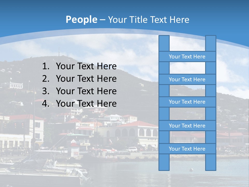The Harbor Of St. Thomas, Us Virgin Islands PowerPoint Template