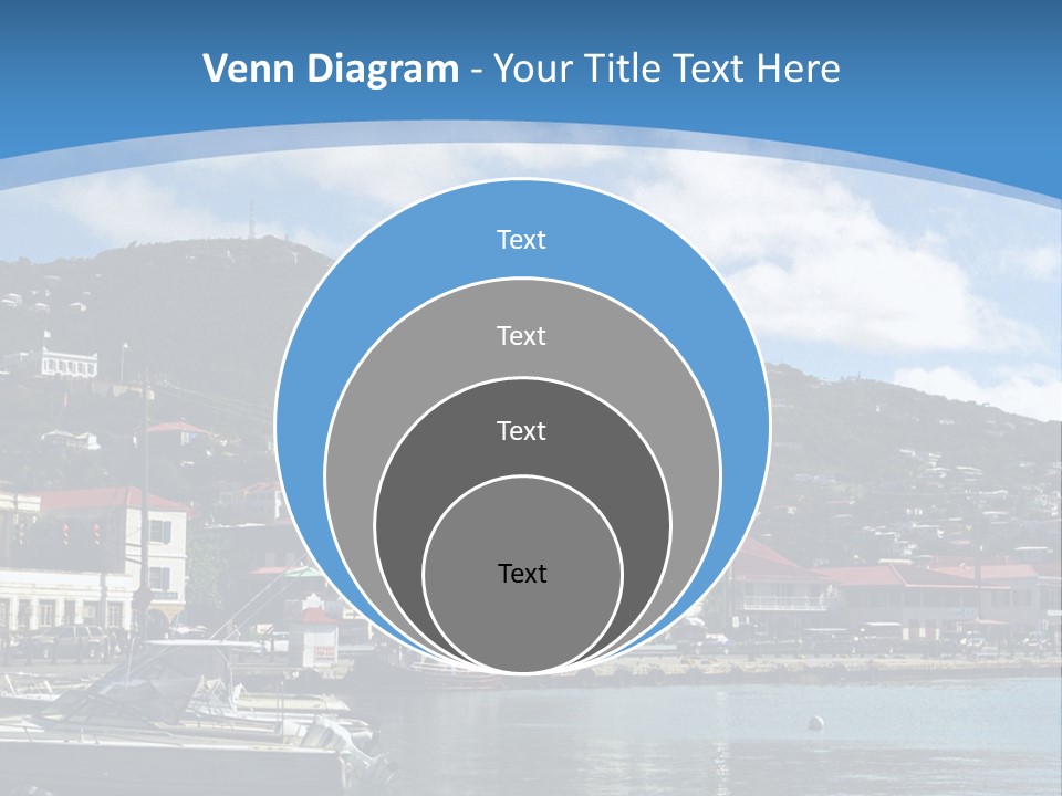 The Harbor Of St. Thomas, Us Virgin Islands PowerPoint Template