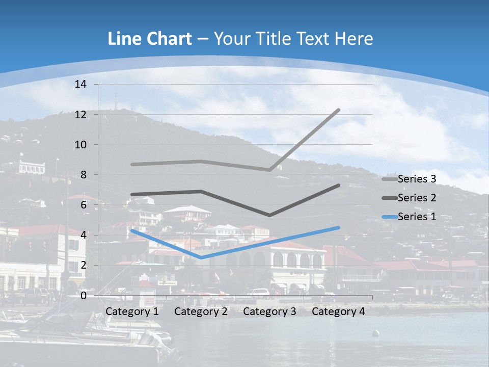 The Harbor Of St. Thomas, Us Virgin Islands PowerPoint Template