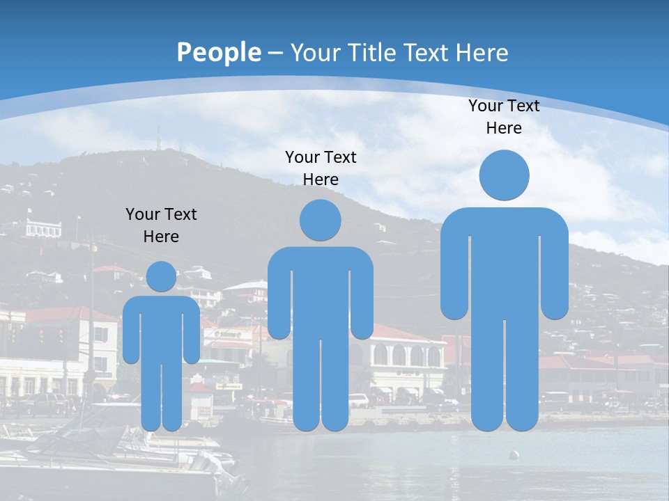 The Harbor Of St. Thomas, Us Virgin Islands PowerPoint Template