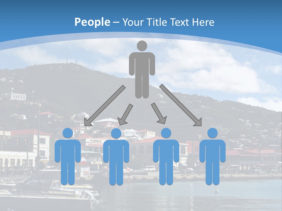 The Harbor Of St. Thomas, Us Virgin Islands PowerPoint Template
