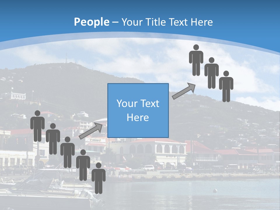 The Harbor Of St. Thomas, Us Virgin Islands PowerPoint Template