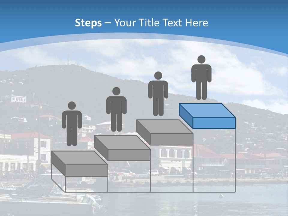 The Harbor Of St. Thomas, Us Virgin Islands PowerPoint Template