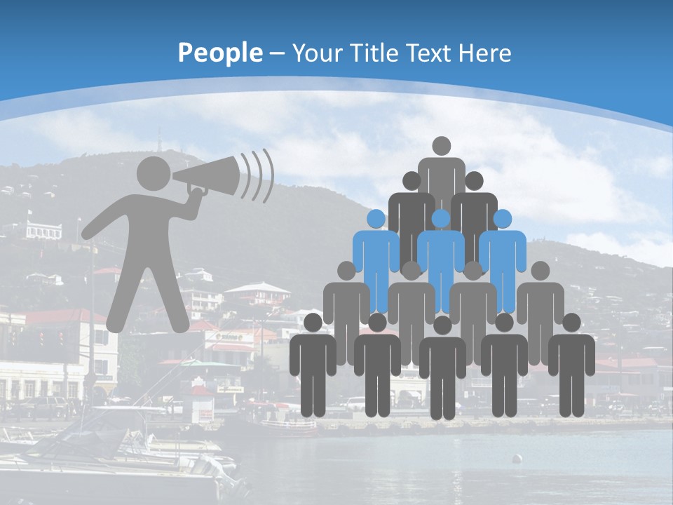 The Harbor Of St. Thomas, Us Virgin Islands PowerPoint Template